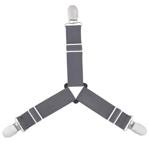 Three-Head Bed Sheet Fixer Mattress Anti-Slip Clips Bedspread Fixing Clips Anti-Run Elastic Band Bed Clips