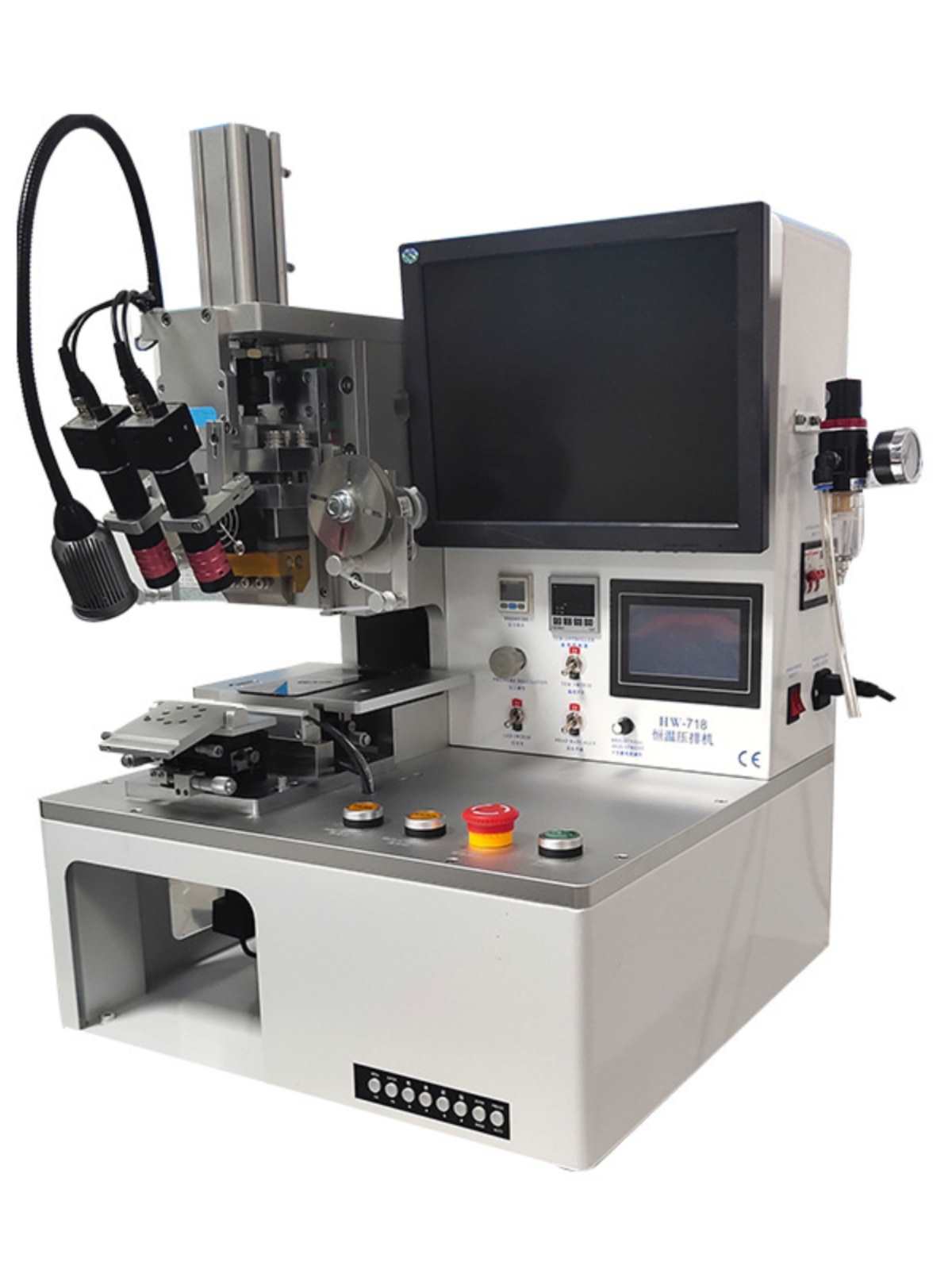 豪俪科技手机屏幕热压机维修排线恒温压排机平面平台斜面平台