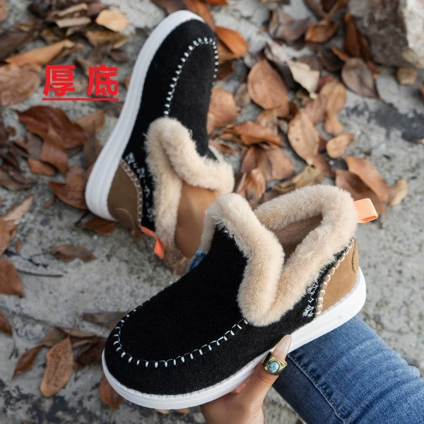 Трансграничные новые внешнеторговые снежные сапоги женщины теплые плюс бархатные сапоги Мартин плоское дно