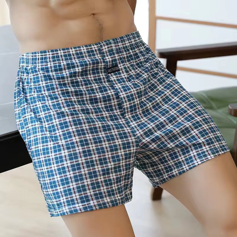 Ropa interior masculina de algodón suelta de mediana edad y ancianos Boxer shorts papá Boxer shorts cabeza más tamaño algodón Arro pantalones de verano