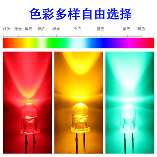 ��������ָͨʾled���龧Ԫ��f5�A�^�S���Sɫ5mm��ͨ�S��ָʾ��