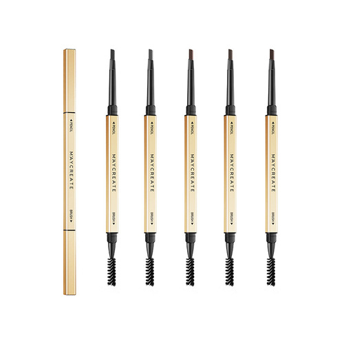 Bodybuilding Chuangyan Small Gold Bar Eyebrow Pen for Women Naturally Waterproof, Sweatproof, Long-lasting, Not Easy to Discolor, Extremely Fine Double-ended Wild Eyebrow
