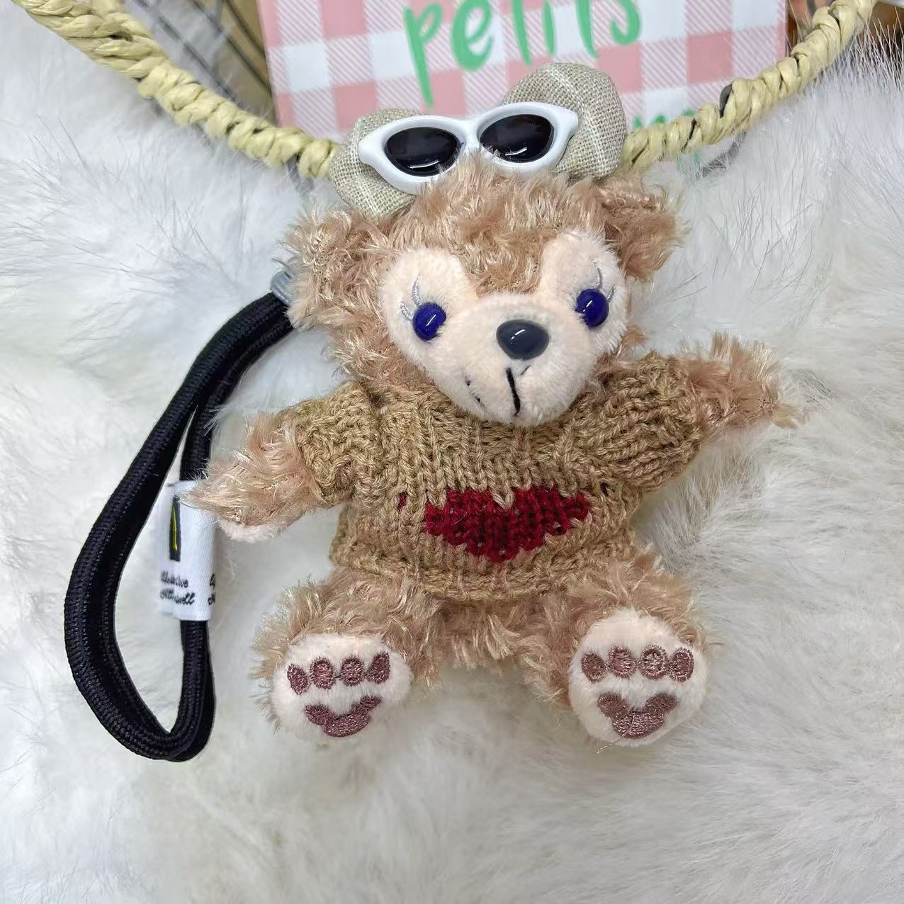 Shirley colgante felpa lindo Duffy oso llavero dibujos animados oso colgante bolso colgante Shirley muñeca