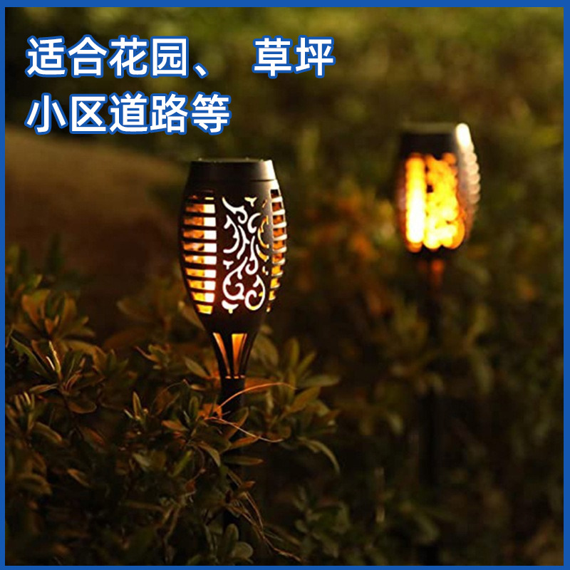 Amazon directa llama solar 12 antorchas LED decoración de jardín solar en stock
