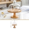 8-inch bamboo cake stand + glass lid (☆☆☆