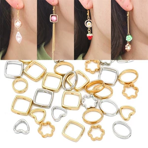 50 Plastic Cut Out Shaped Spacer Beads and Round Bead Accessories Handmade DIY Homemade Bracelet Necklace Tassel Earrings Material