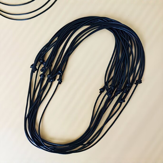 DIY Handmade Knotted Leather Cord Necklace Pendant Cord Accessories Jade Pendant Hanging Cord Necklace Cord Braided Wax Cord