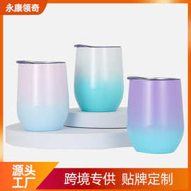 时尚新品不锈钢蛋壳杯户外真空礼品鸡蛋杯便携定制双层儿童保温杯