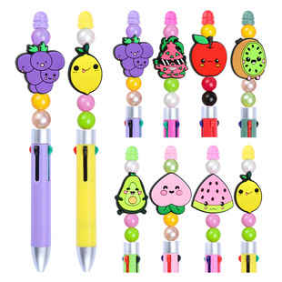Creative cartoon fruit DIY beaded scorched beads accessories children cute decorative PVC soft glue loose beads accessories wholesale