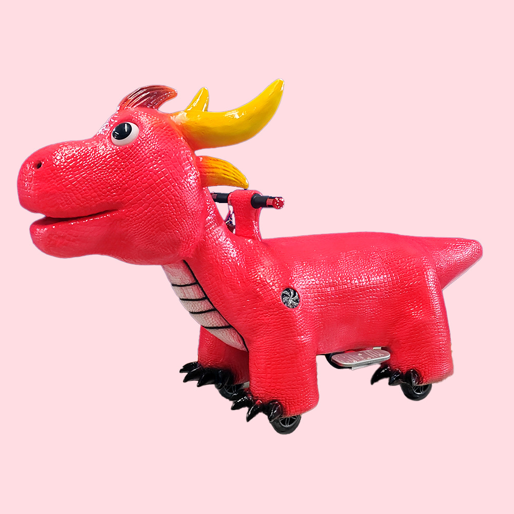 Carro de atracciones eléctricas para niños cuadrado, carro de batería, parque infantil de simulación de animales, carro de batería de atracciones al aire libre