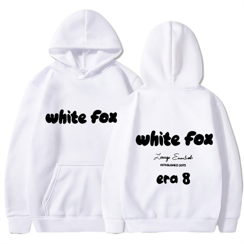 跨境速卖通新款欧美女式连帽卫衣休闲运动WHITE恶魔FOX女式连帽衣