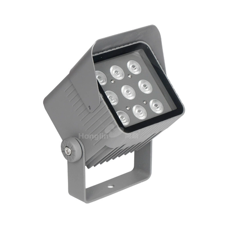 Квадратный LED-прожектор, настенный садовый светильник для столба, 9W, 2W