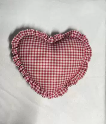 Plaid love pillow