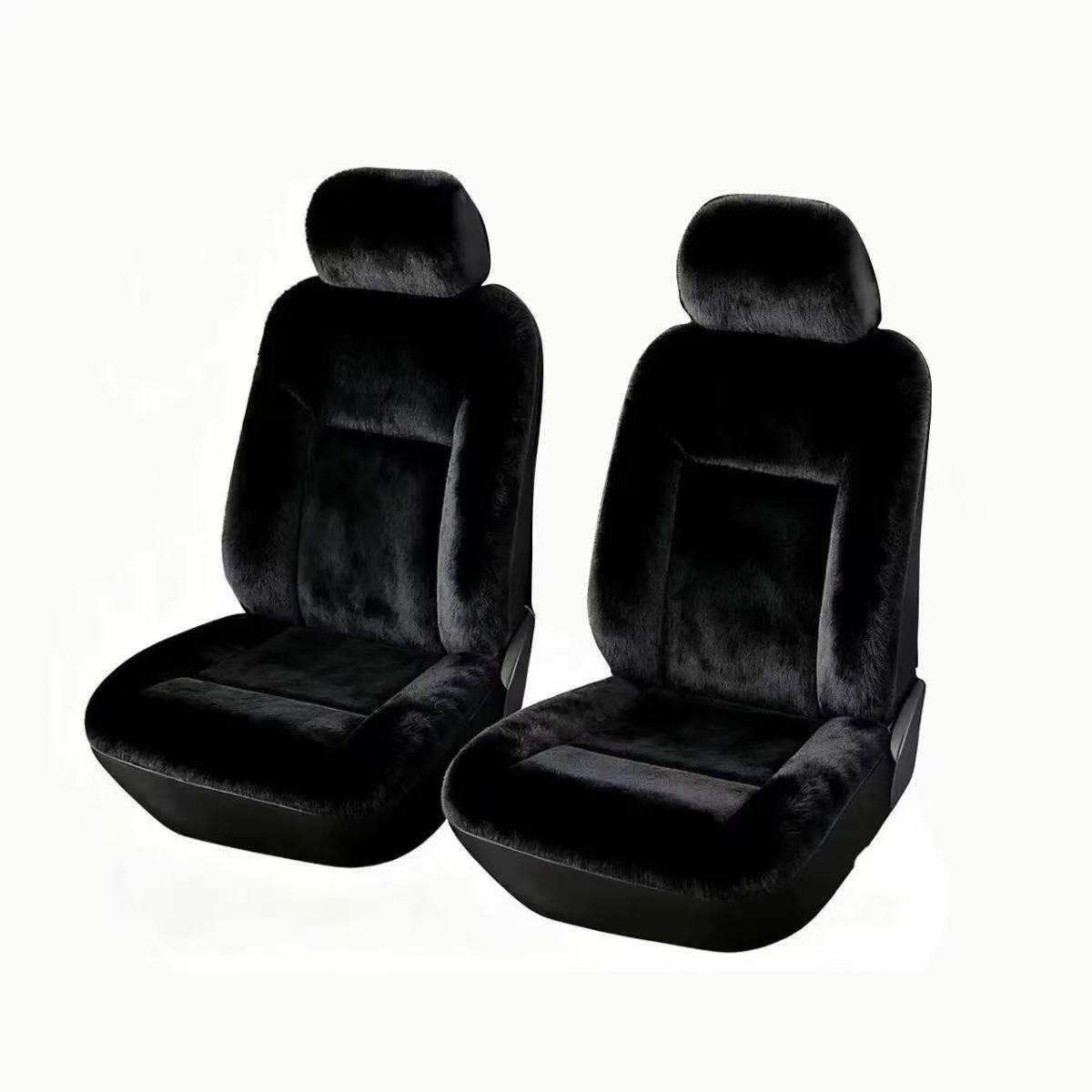 Invierno simple cubierta de asiento de automóvil de peluche de color sólido cojín de calentamiento universal cubierta de asiento de automóvil cojín image 9