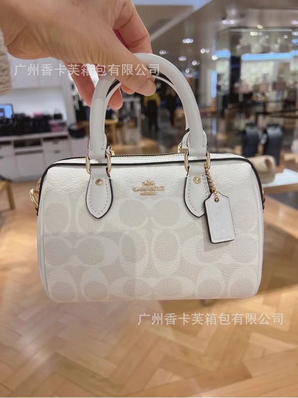 蔻家高品质Rowan迷你波士顿枕头包百搭经典老花单肩斜挎包手提包|undefined