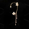 Fashionable ear clips with tassels, flowered, french style, simple and elegant design, no pierced ears