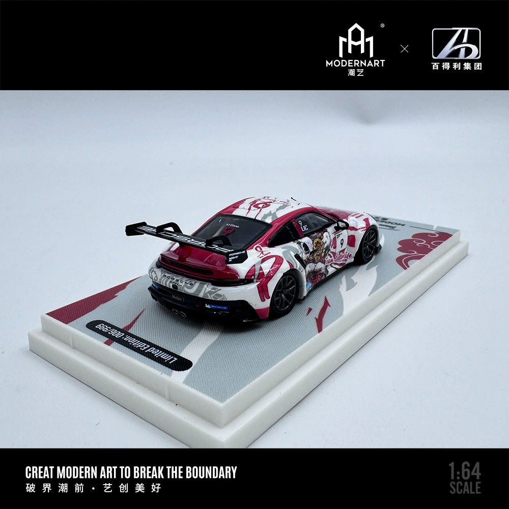 Оптовая продажа совместной модели Chaoyi & Baideli Co-branded Model 1:64 Porsche 911GT3 CUP Racing Alloy Car Model