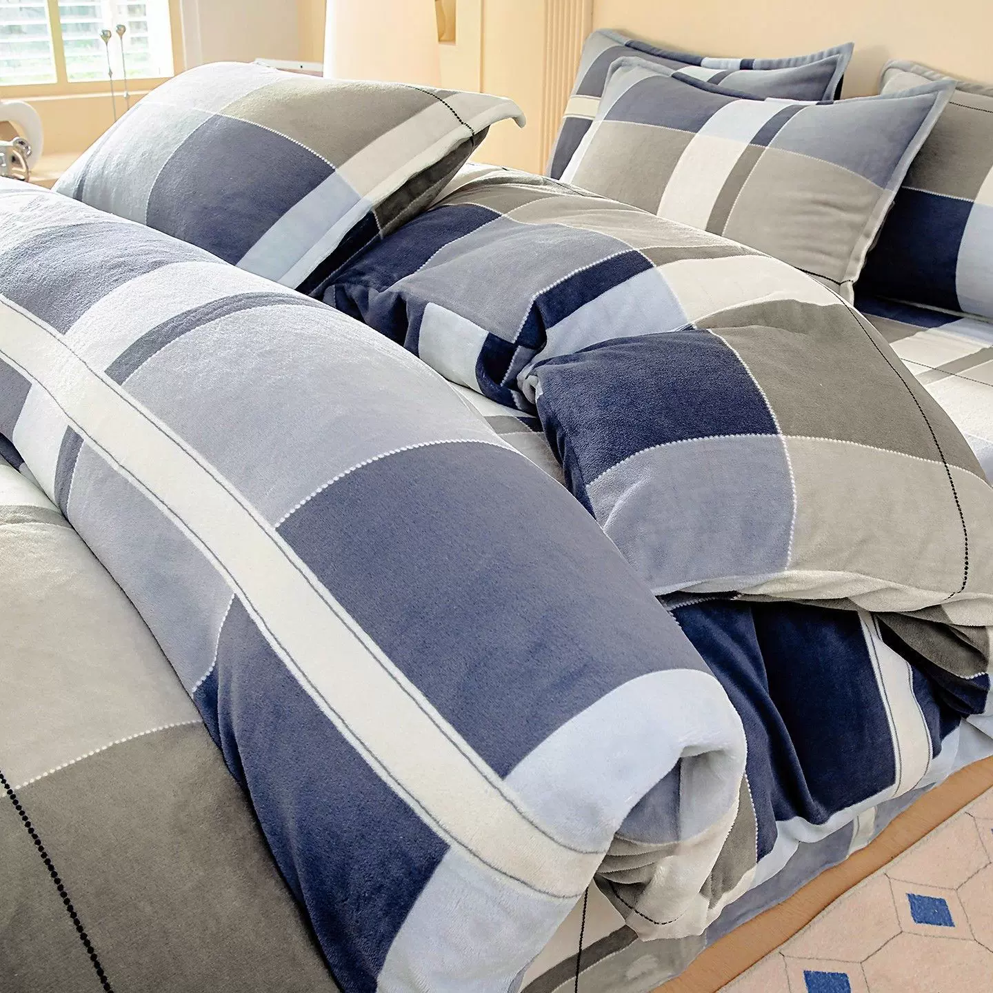 冬季牛奶绒被套单件法莱珊瑚绒加绒保暖被罩双面毛绒宿舍单人被单