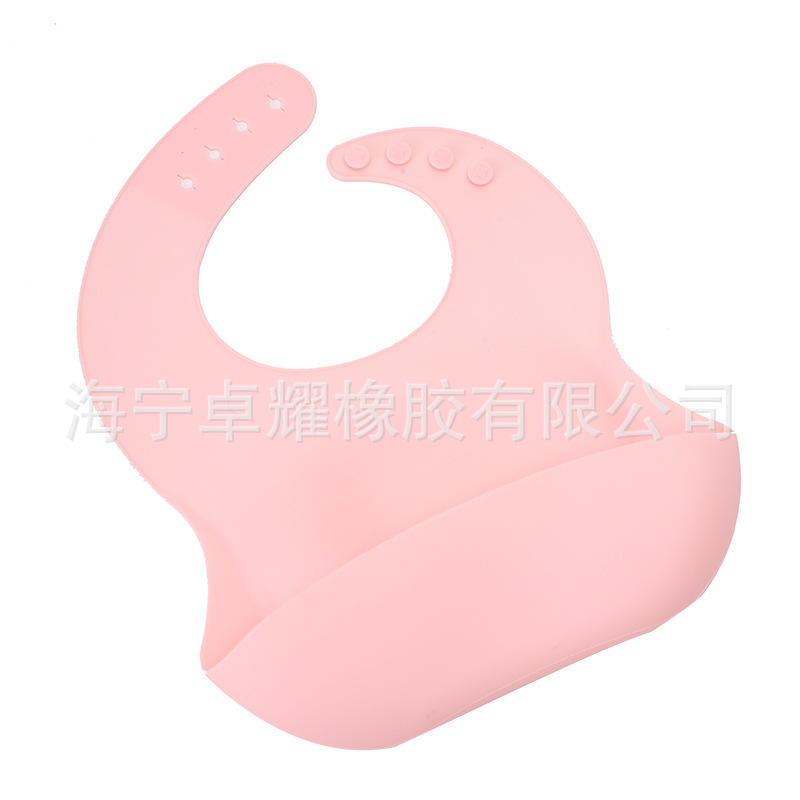 Waterproof summer children's silicone solid color eating bib for…