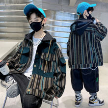 男童秋季牛仔外套2025新款中大儿童装洋气休闲连帽夹克风衣春秋装