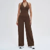 Vest, acrylic trousers, chocolate-brown color
