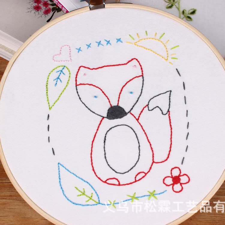 DIY manual bordado kit material paquete europeo de dibujos animados animal principiante kindergarten formación enseñanza