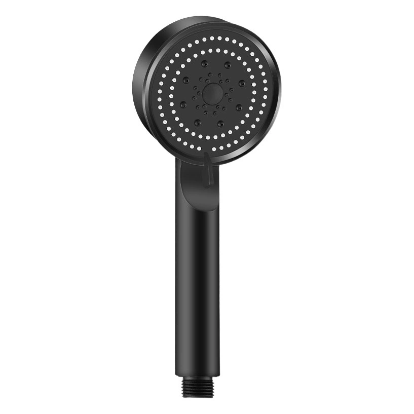 Черный пятиступенчатый душ Ручной большой спрей для лица Насадка для душа под давлением Матовый черный ручной костюм для душа