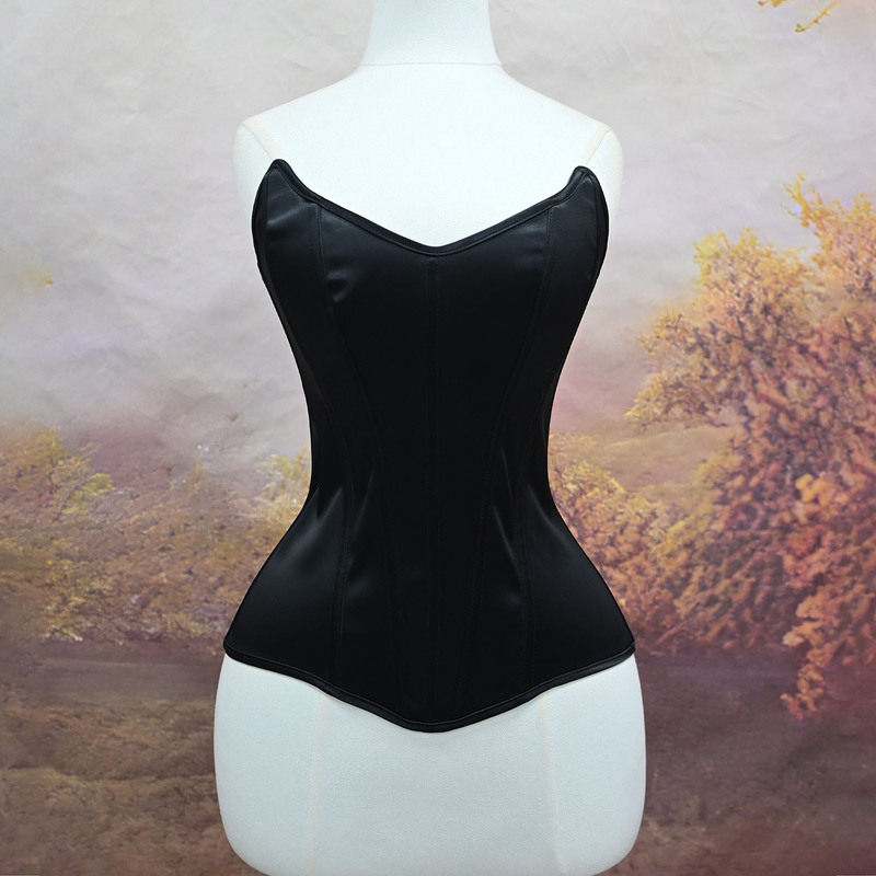 Triangle Cup Wedding Dress Satin Corset Satin Elegant Slimming Look Backless Top Women's Dress Bottoming 773 Triangle Cup Wedding Dress Satin Corset Satin Elegant Slimming Look Backless Top Women's Dress Bottoming 773
