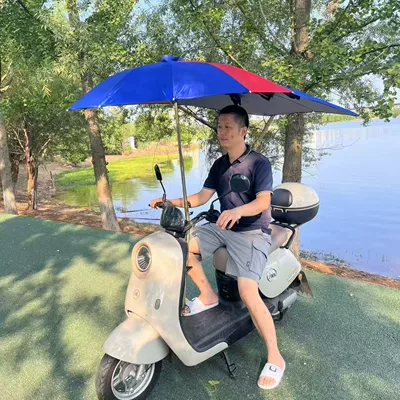 Special sunshade for electric motorcycles, double-layer thickened sunshade, sun protection and windproof, new model for electric scooters (Elektromobil üçün ön şüşə çətiri (günlük))