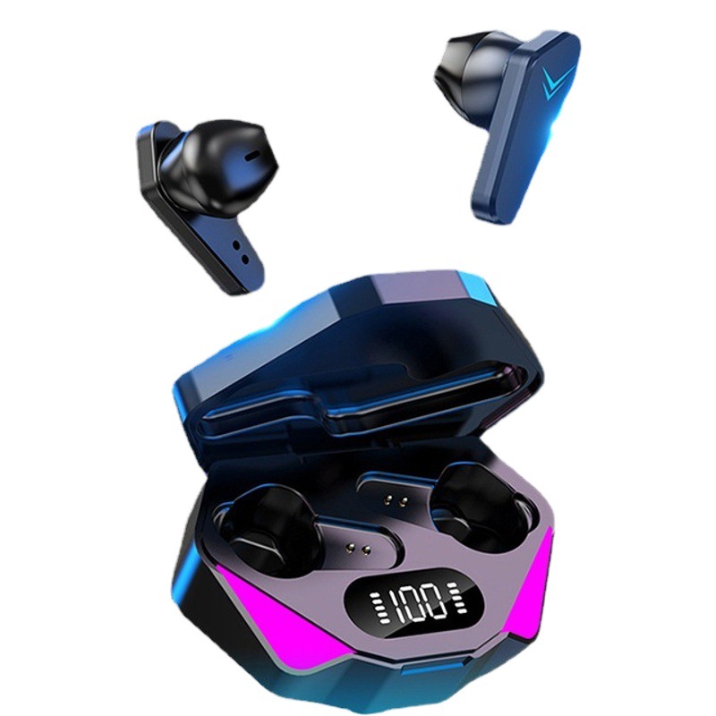 Transfronterizo nuevo x15 auricular Bluetooth inalámbrico en el oído auriculares de juego de baja latencia pantalla digital poder comer pollo original de fábrica