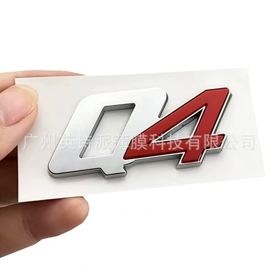Car logo English Logo Ghibli - q4-silver-red