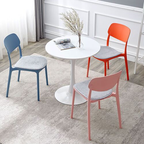 Nordic dining chair thickened household plastic modern simple negotiation leisure desk chair stool backrest internet celebrity makeup chair