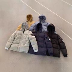 石头罗盘金属男女装加厚羽绒棉服拉链宽松百搭面包服休闲经典跨境