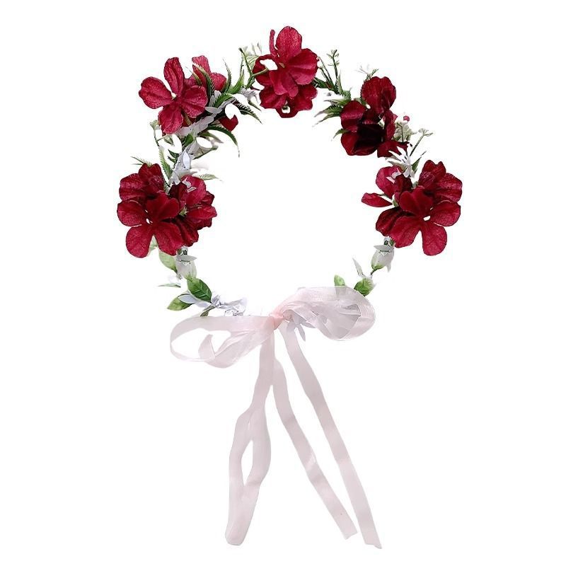 Guirnaldas de flores para niños princesa sen cabello bandas de cabello vestido de flores de boda flores de cabello para niñas de alto valor facial bandas de cabello adornamientos