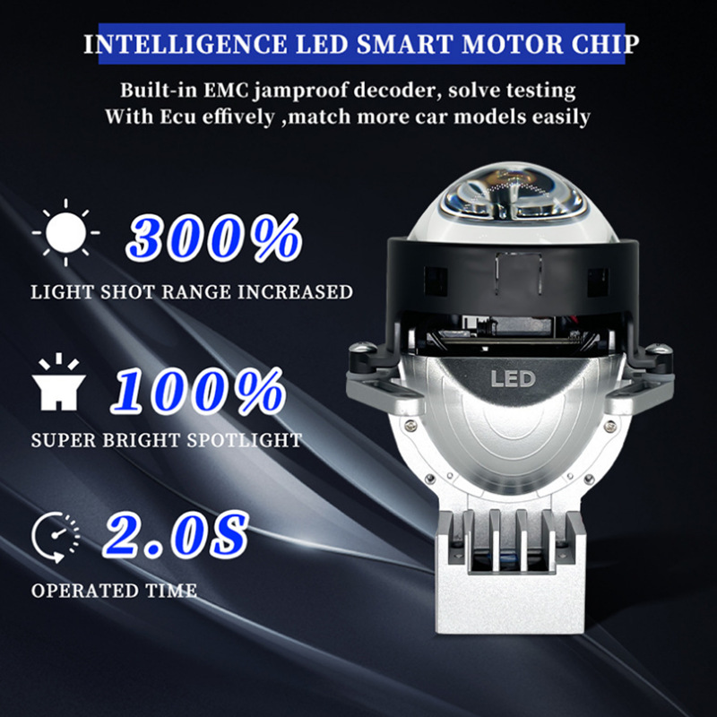 P30 Lente de doble luz LED para automóviles luz alta luz baja lente láser faro adecuado para accesorios de modificación de automóviles