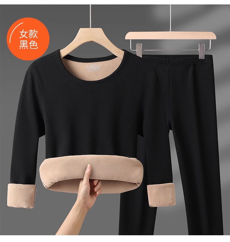 여성용 카멜 헤어 슈트 - 블랙