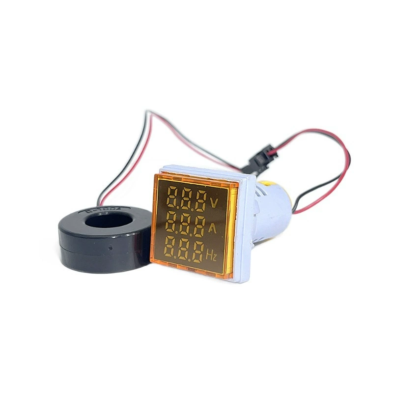 Цифроспись индикатор переменного напряжения тока Герц три в одном светодиодный метр питания Универсальный квадратный AD16-22VAH