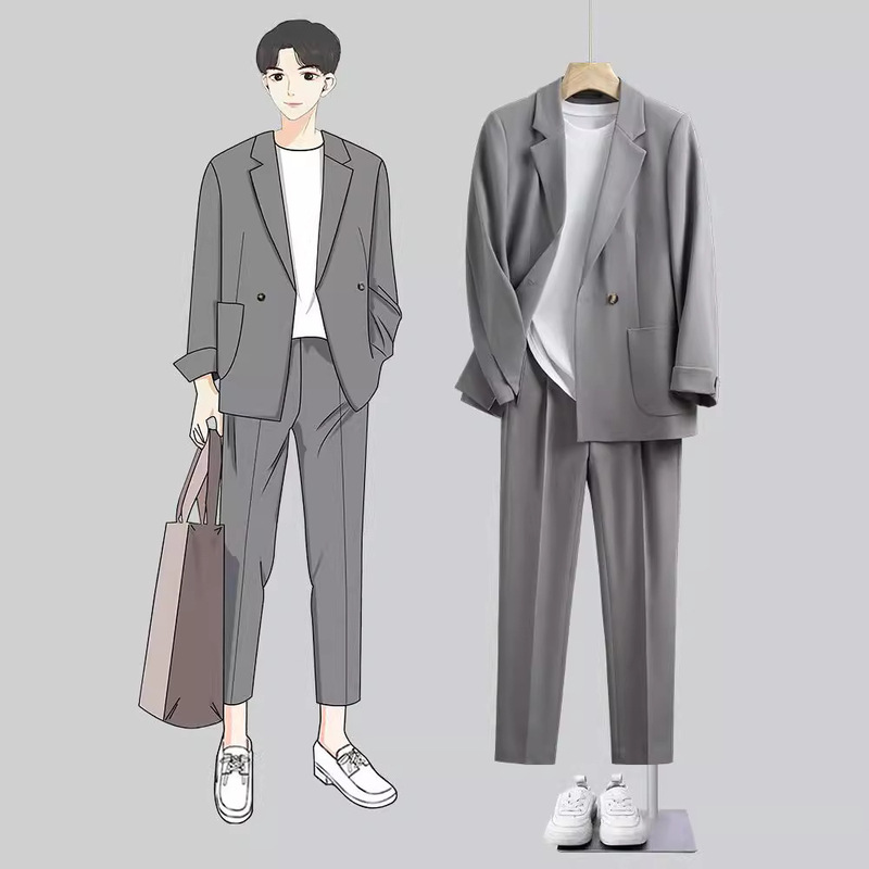 Japanese-style Pendant Casual Suit suit Men's Loose Korean-style Handsome Dummy Trendy Light Mature Spring and Autumn Small Suit Jacket for Men