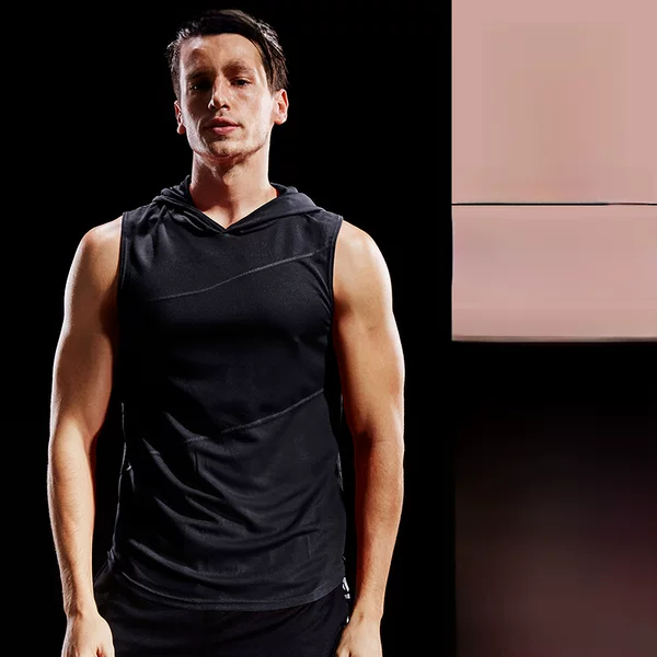 Hooded Loose Fitness Wear Men's Basketball Running Casual Sportswear Mesh Breathable Quick-drying Top Muscle Vest