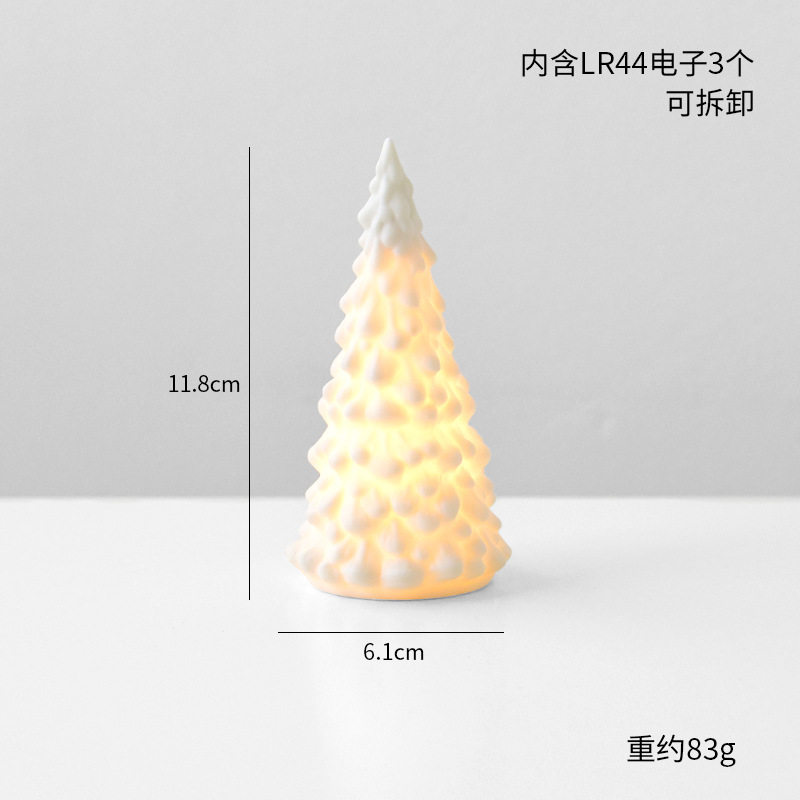 NUCHI跨境圣诞陶瓷迷你圣诞树桌面摆饰圣诞礼品圣诞节装饰品摆件|undefined