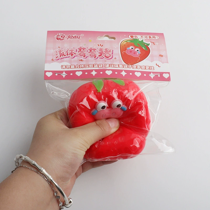 Игрушка, клубника, слизь, антистресс, борьба со скукой