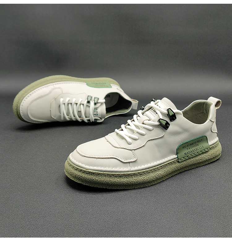 Board scarpe da uomo di marca piatte e alla moda, grandi, casual, versatili, in pelle, taglia 45_voghion.com