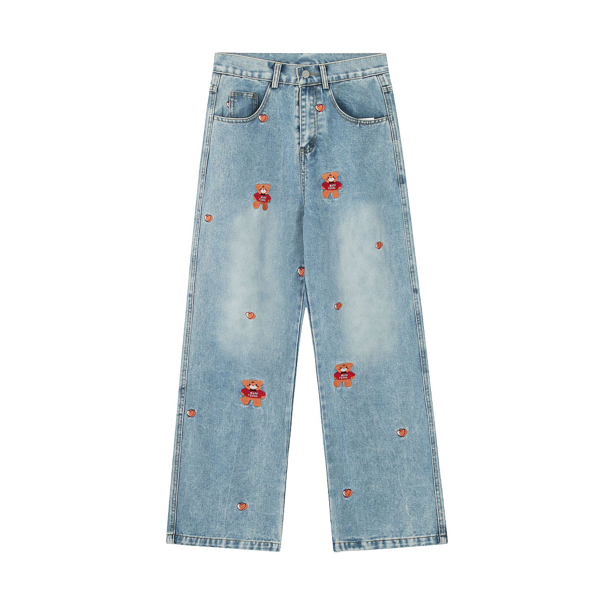 Brand 2025 Street Fashion European And American Denim Solid Color Straight-Leg Women's Casual Jeans Wholesale Supply_ecoleips.com