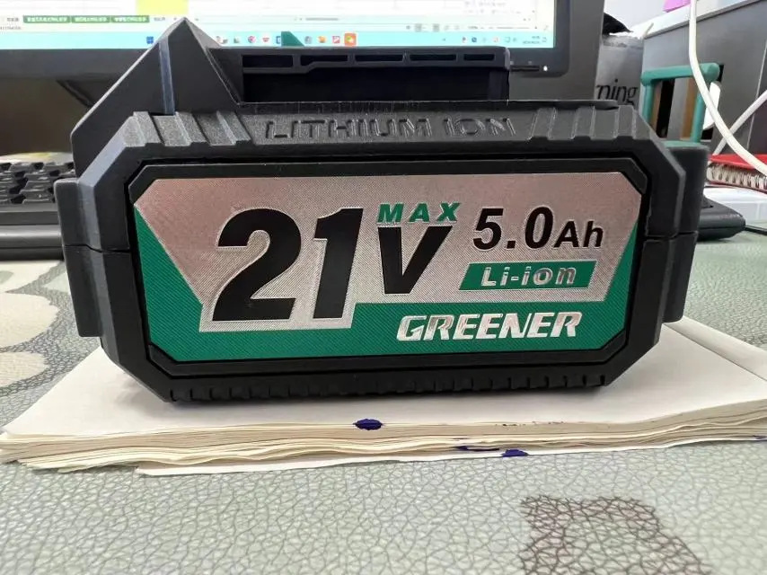 Ventilador de batería de litio al aire libre de iluminación verde para campamento de larga duración ventilador portátil de alta potencia para sitio de pesca
