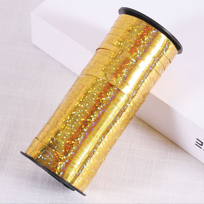 Marriage Celebration Birthday Balloon Decorations Laser Ribbon Cake Ribbon Ties Balloon Ribbons 100 Yards