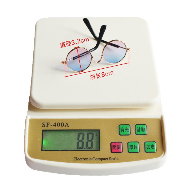 Gafas de gato gafas pequeñas gafas de sol de perro al por mayor pequeños accesorios para mascotas gafas joyas personalizadas para fotografía