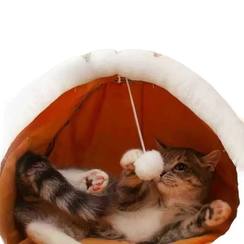 Клеточная лежанка для кошки на все сезоны, тёплая собачья лежанка, полузакрытая, съёмная и стираемая, мягкая и полузакрытая зимой