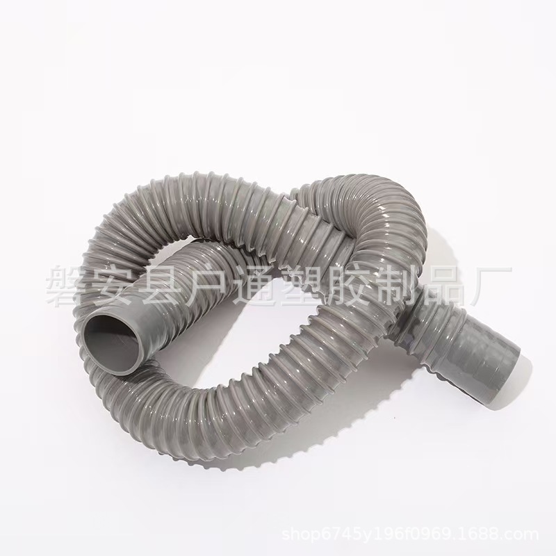 PVC缠绕下水管排水管水槽塑料筋缠绕下水管加长延长排水管