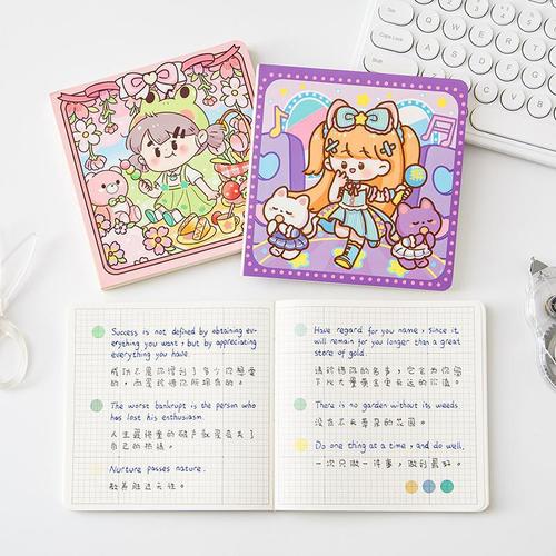 Kaka sauce square notebook creative square note planner notebook cute high-value notebook wholesale