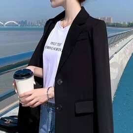 西装外套女2023新款韩版百搭春秋季网红休闲小个子西服英伦风04棉